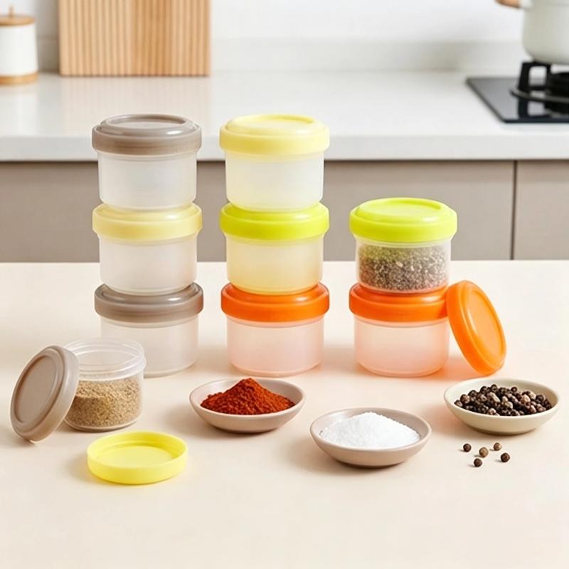 4 Potes Mini Empilháveis de PP - Baby Food Jars With Lids avaliação e preço